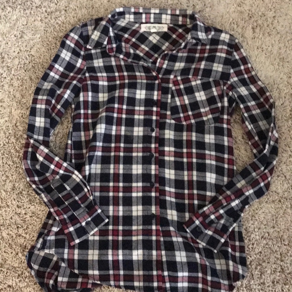 Pink Rose XS Button Down Flannel Shirt